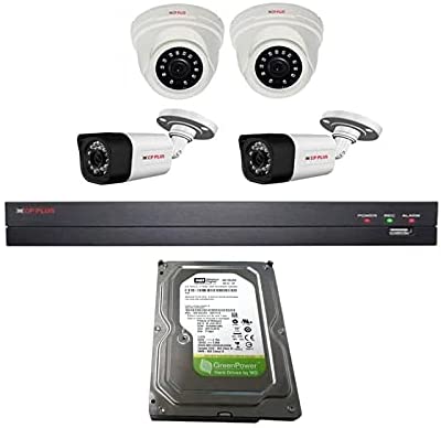 CP Plus Camera Indoor/Outdoor 2 Megapixel 1080P with DVR 4 Channels
