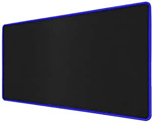 Large Gaming Mouse Pad Extended Mat Non-Slip Desk Pad Rubber Mice Pads Stitched Edges Long Mousepad 23.5x11.6" Blue