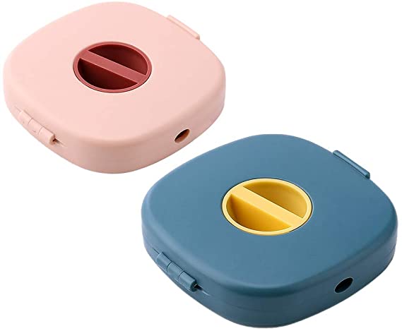 2 Pcs Tangle-Free Earbud Cord Organizer Case, Square Cord Reel Manage for Storage Power Cords Headphones and Other Cord (2.76x2.83 Inches)