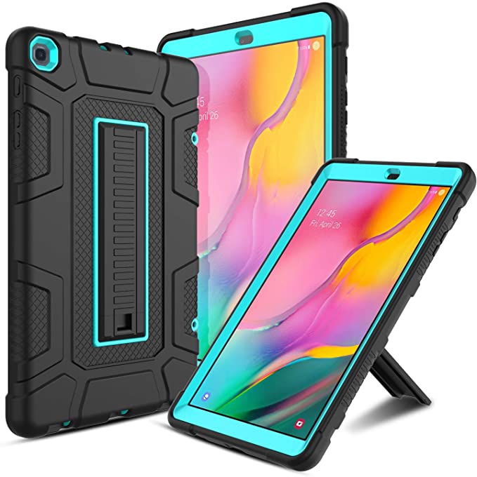 Elegant Choise Galaxy Tab A 10.1 Case 2019 Full-Body Rugged Heavy Duty Shockproof Armor Protective Cover Case with Kickstand for Samsung Galaxy Tab A 10.1 Inch/-T510 / T515 (Blue)