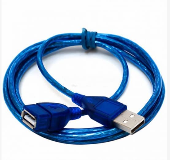 USB 2.0 Male To Female Extension 1.8m Cable High Speed USB Extension Data Transfer Sync Cable blue