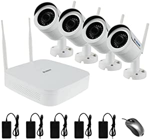 Roboza Wireless 4CH WiFi Home Security Camera Kit