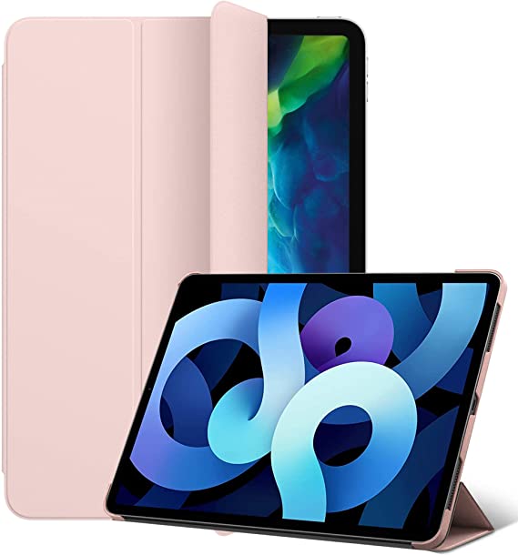 Smart Case Compatible with iPad Mini 6 Case 8.3 Inch 2021 iPad Mini 6th Generation Smart Case Flip Cover Leather Case Soft TPU Back And Trifold Stand With Auto Sleep (Pink Sand)