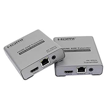HDMI Extender 4K@60Hz(4:4:4 8bit) Over CAT6 Cable Up to 60m (196 feet) Support HDCP 2.2 and Cascade Transmission