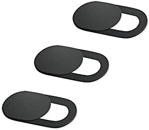 TWorld Webcam Cover Slide 3Pack MacBook, iMac, portátil, PC, iPad Pro, iPhone (Black)