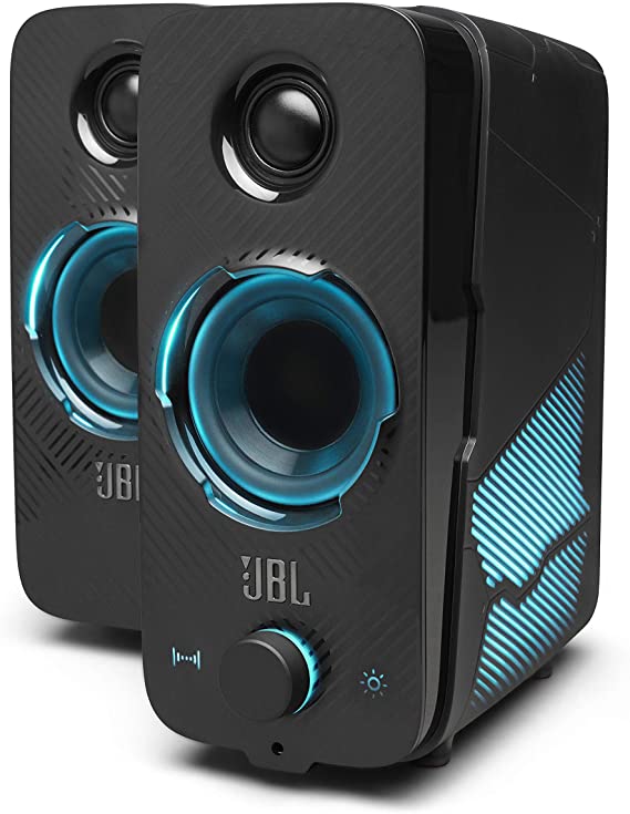 JBL Quantum Duo Gaming Speakers, USB Powered, Pc Speakers, Powerful JBL Sound with LED Colour Lights, in Black
