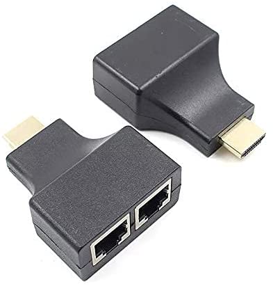 MeshTech&reg Dual RJ45 CAT5e CAT6 LAN Ethernet Cable HDMI 1080p Extender Repeater for PS3 HD DVD STB HDTV (Cable Support 100 ft/30 m) Without Cable