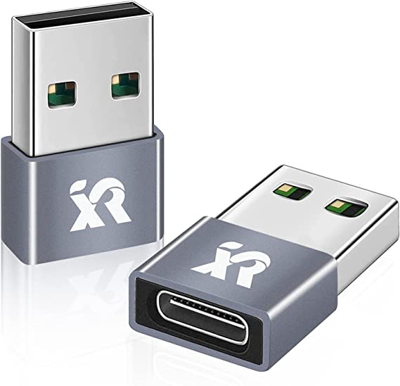 USB C Female to USB Male Adapter 2Pack, Type C to USB A Adapter Converter Charger Plug Power Charging Cable Socket for iPhone 13 12 Pro Max/Mini/11/10/XR/X/XS/SE 2020,Samsung S21/S20 21 20 A32 A52